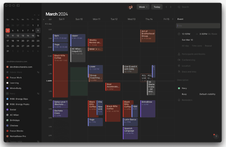 Event Creation and Management for Notion Calendar